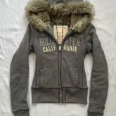 Hearujoy Vintage Style Cotton Thickening Hoodies New Harajuku Zip Up Sweatshirts for Winter Oversizeds with Fur Collar Hoodies Women